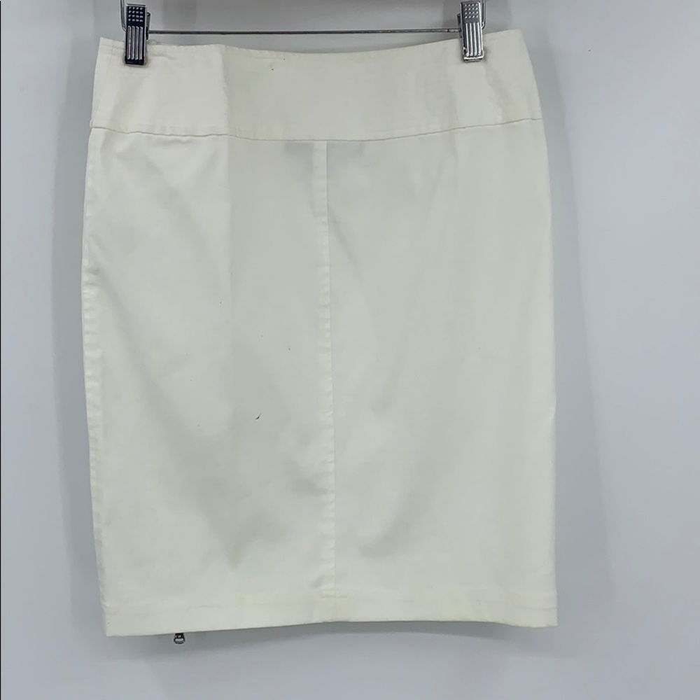 RALPH LAUREN BLACK LABEL Womens 4 zipper ivory pencil skirt - Picture 3 of 7